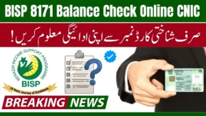 BISP 8171 Balance Check Online CNIC